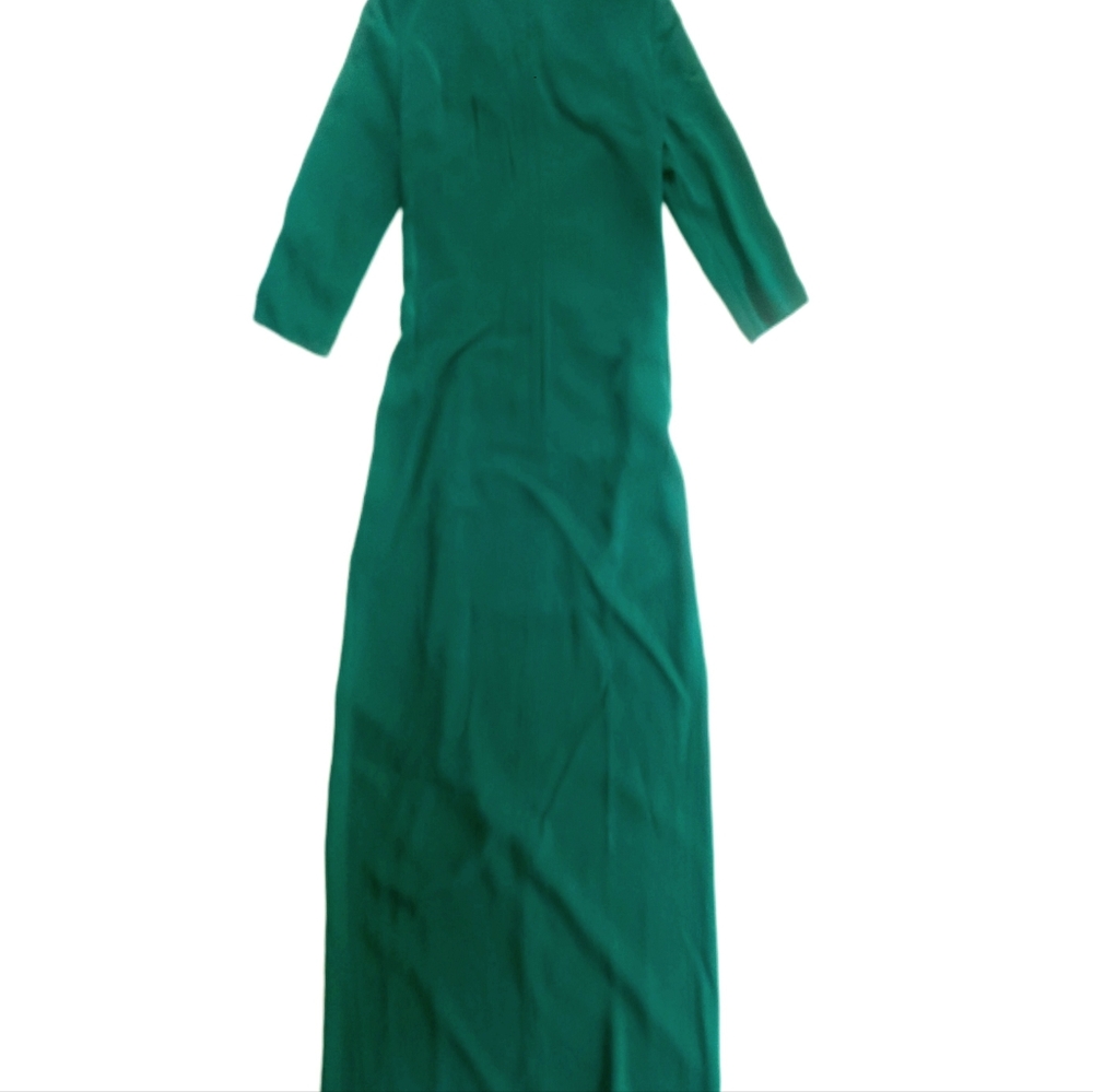 LANVIN Alber Elbaz Flattering Starburst Pleat Assym 3/4 Sleeve Gown 40/US 8 - Picture 9 of 15